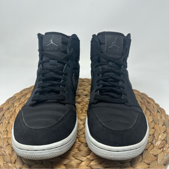 Jordan 1 Retro Sneakers High Strap Black Anthracite Size 10 Men's - Picture 5 of 8